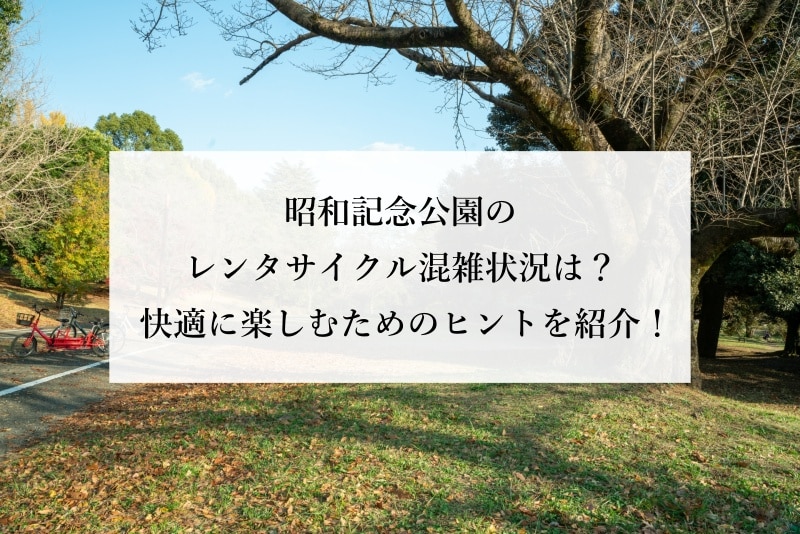 昭和記念公園のレンタサイクル混雑状況は？ 快適に楽しむためのヒントを紹介！