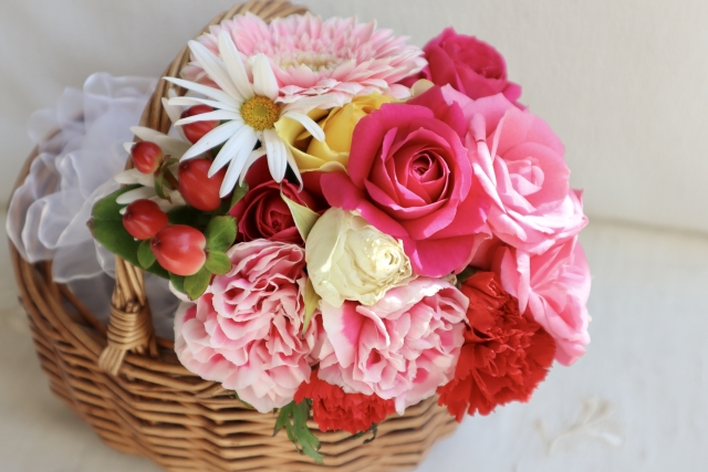 メッセージのイメージ（かごの花）