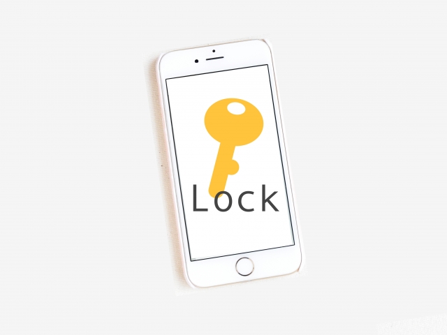 スマホがロックされているイメージ
